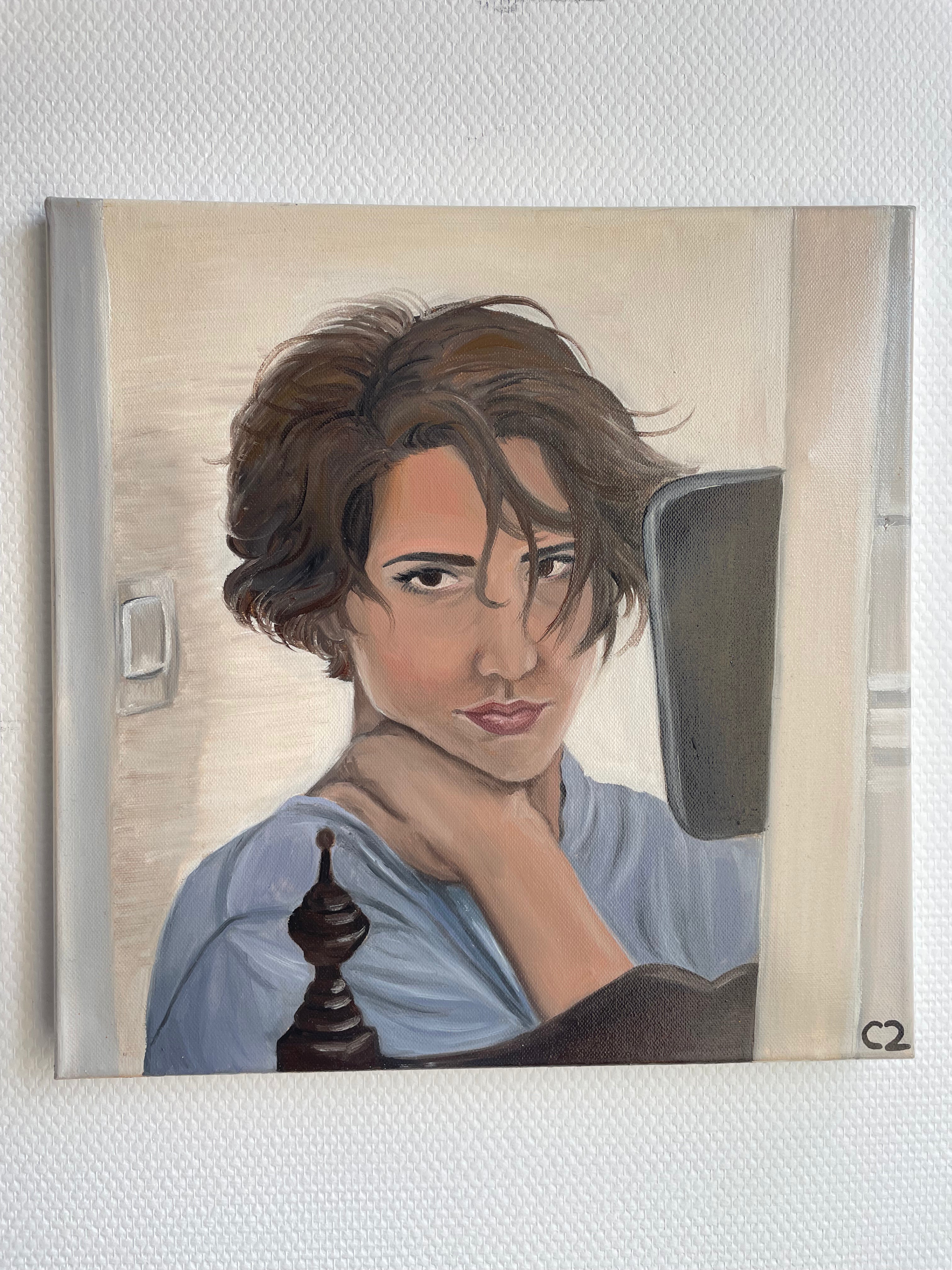 Même quand tu souris, il y a de la peine - Peinture originale