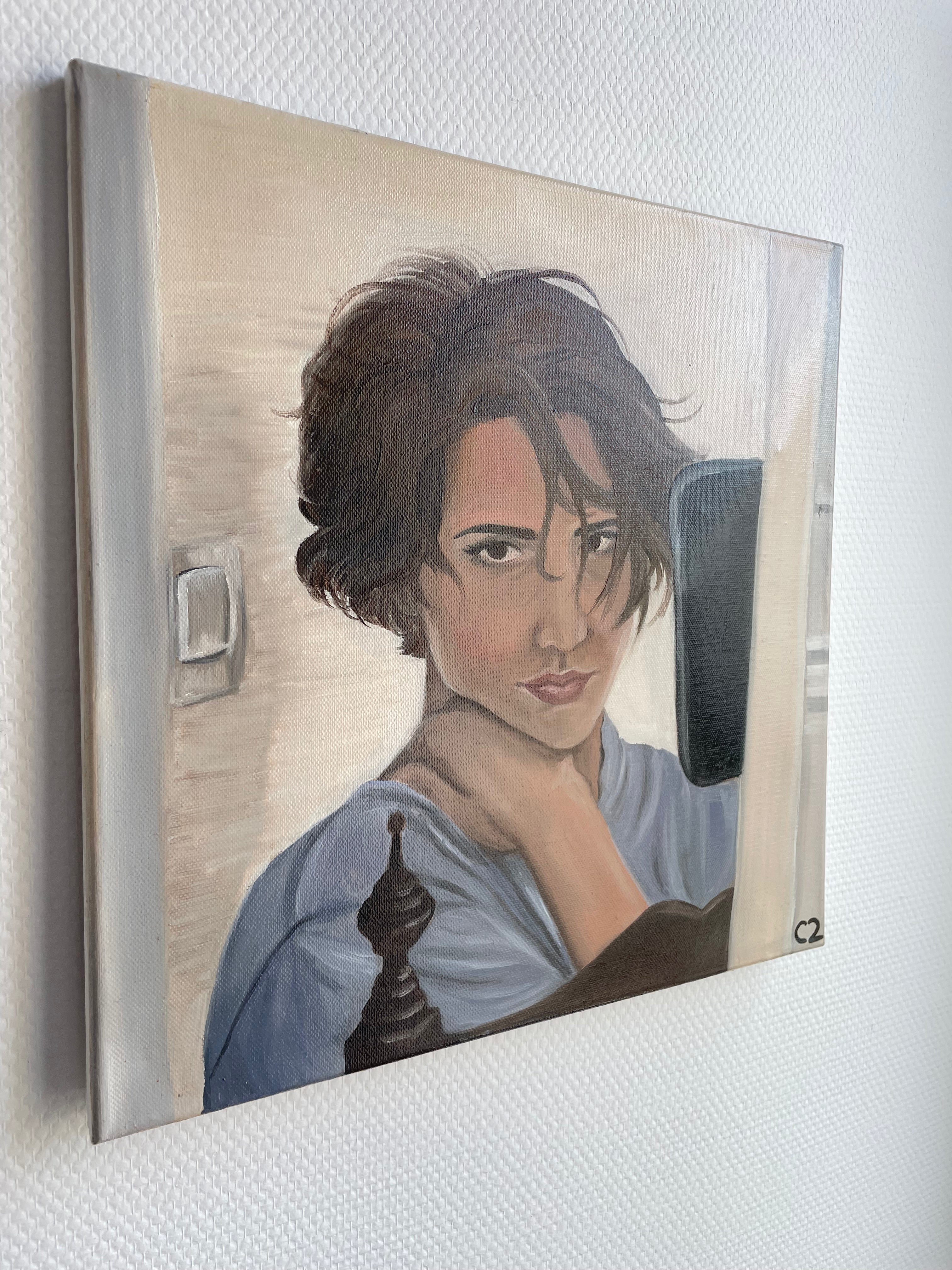 Même quand tu souris, il y a de la peine - Peinture originale