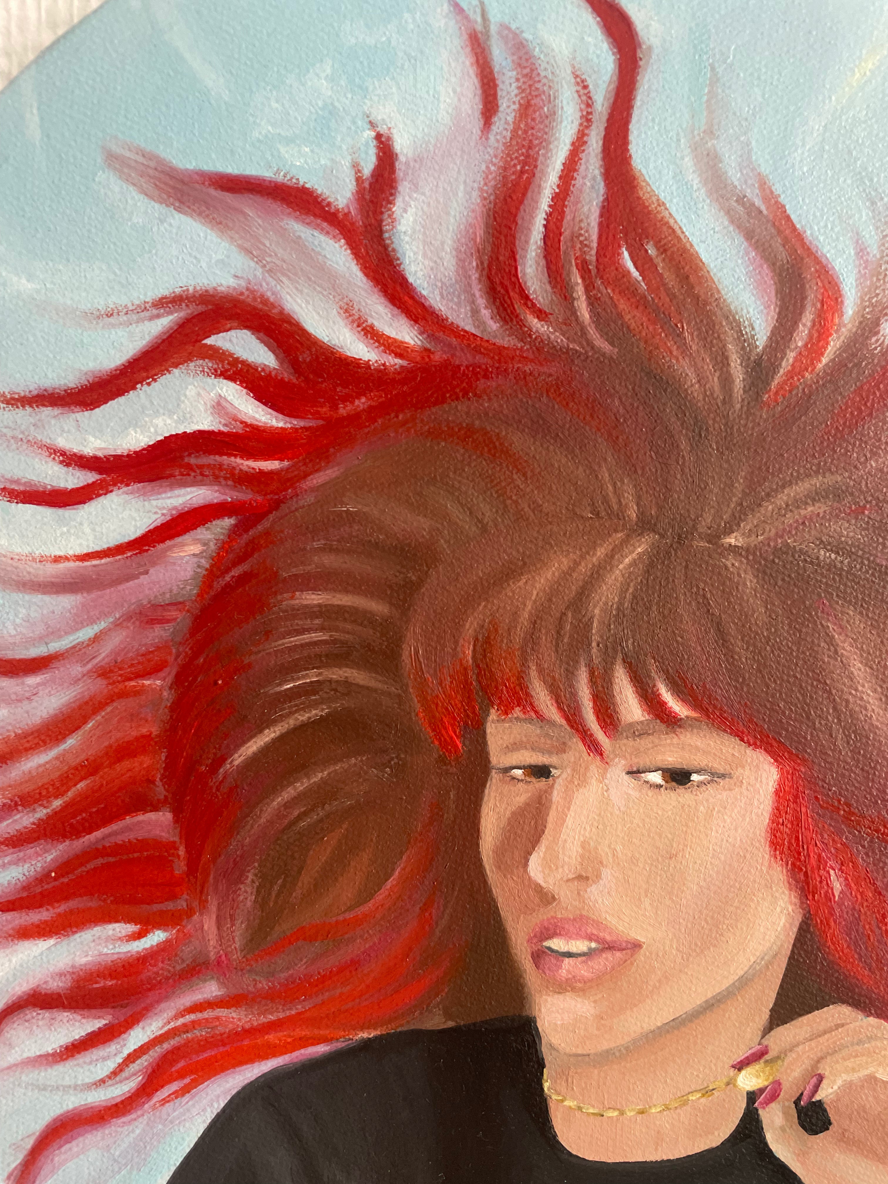 Huile sur toile Juillet 2026, diamètre de 40cm, œuvre originale authentifiée par certificat fourni par Cécile Chevallard dite "C2".